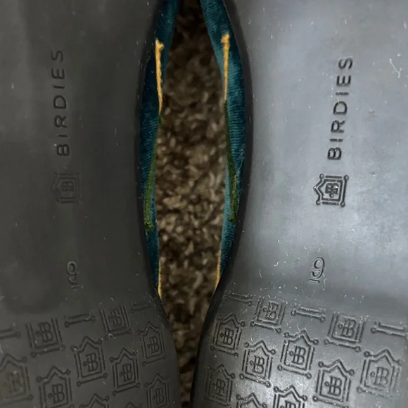 Sale!!! Birdies Women’s Azure Velvet Loafers with Floral Embroidery Size 9 - Picture 6 of 10